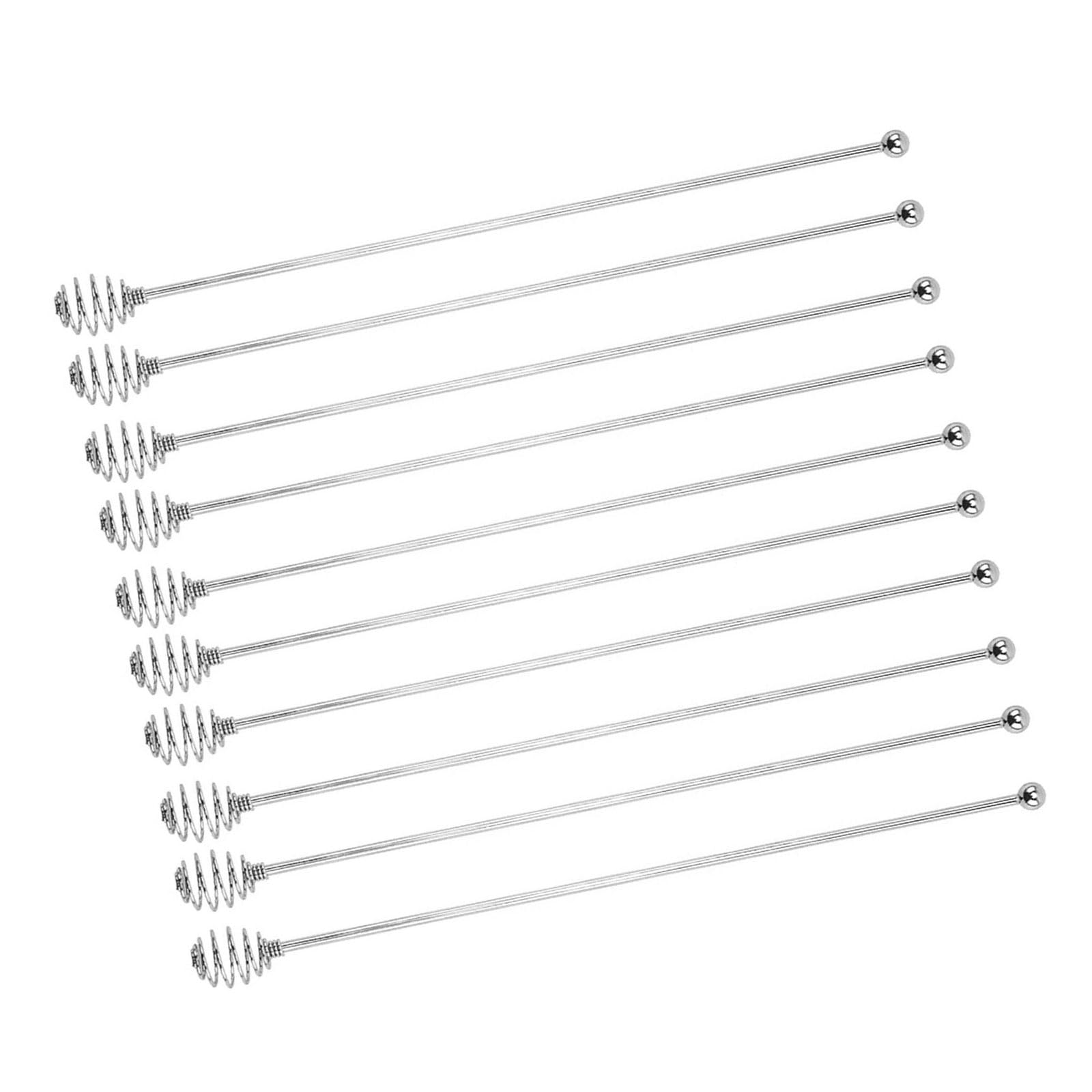 JSGHGDF 10Pcs Stainless Steel Honeys Stirrers Modern Design Kitchen Accessories for Coffee Tea and Jams Multipurpose Stir Spoon