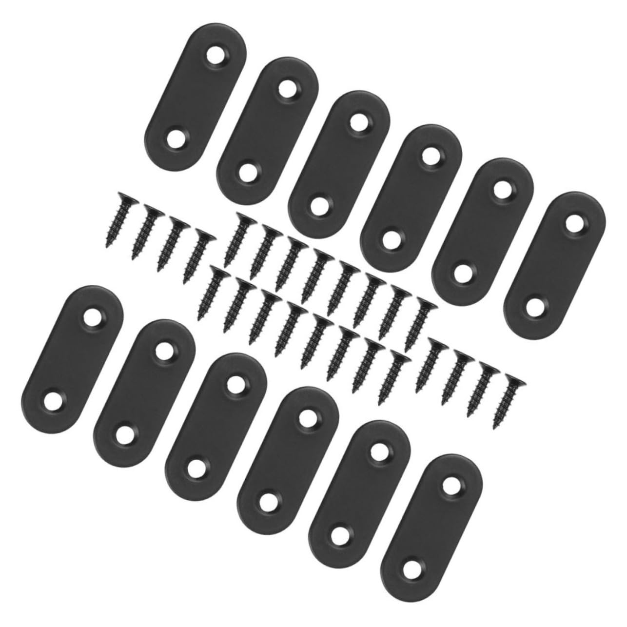 CIYODO Flat Metal Brace Bracket Set 24pcs Straight Brackets Mending Plates 40mm Sturdy