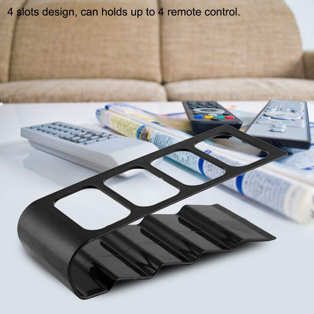 Emoshayoga Support de télécommande, organiseur de télécommande , étagère de rangement pour téléviseur VCR DVD, pour rester bien rangé, noir