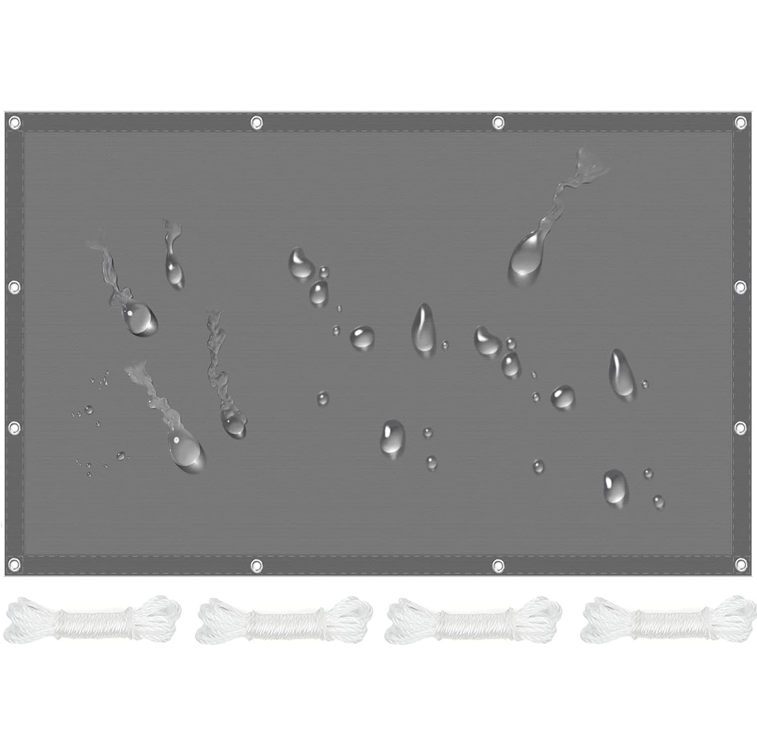 Voiles Ombrages Imperméable Rectangulaire 270x200cm/2.7x2M Voile d'ombrage,Toile D'ombrage,Pare-Soleil Jardin Balcon 100% Toiles Ombrages UV Protection pour Patio Terrasse Extérieur,Gris Foncé