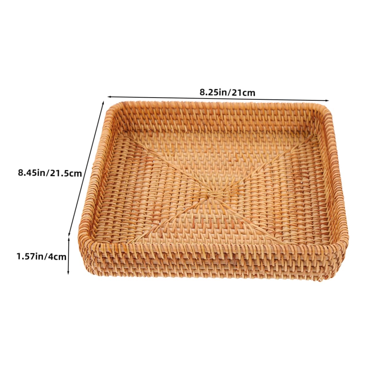 Yardwe 2pcs Natural Decorative Baskets for Food Display Kitchen Living Room Organizer Sturdy Weave Design for Fresh Bread and Stylish Decor
