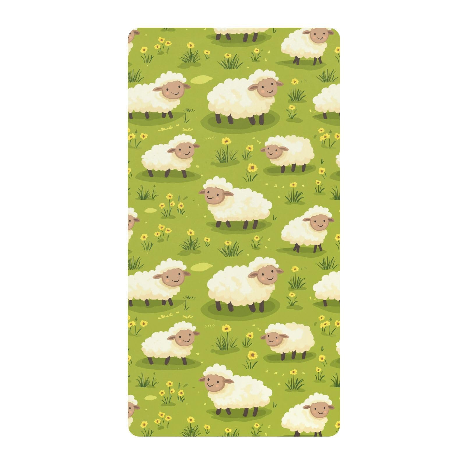 Drap de berceau d'exception en pur coton motif mouton pour literie enfant haut de gamme