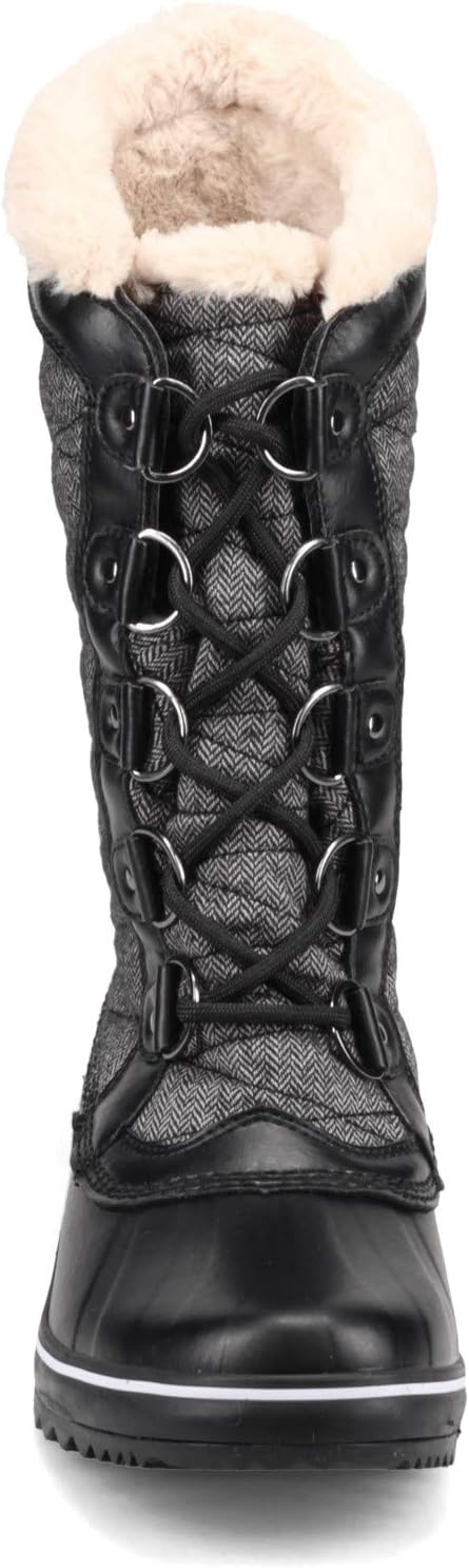 JBU by Jambu Women's Chilly Water Resistant Winter Boot, Black Herringbone, 11