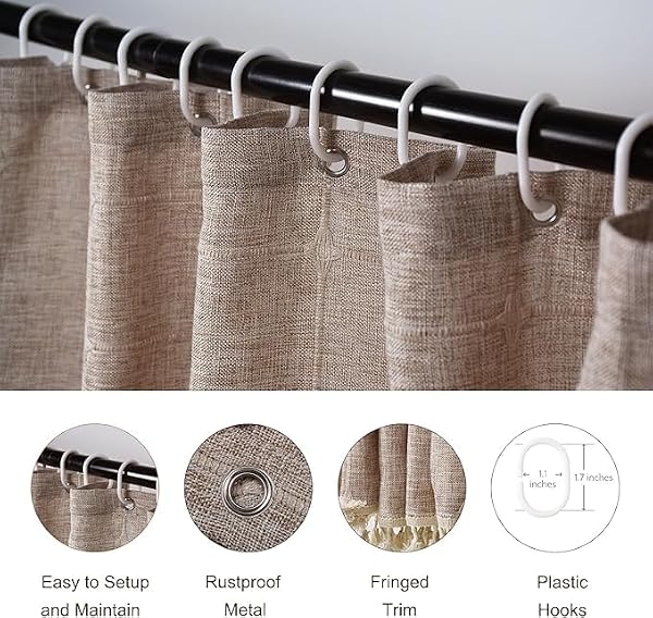 ggaimwf 80 in Brown Farmhouse Boho Style Tassel Shower Curtain for Bathroom by ggaimwf - Used condition - Image 5