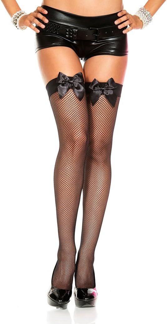 Sky HosieryFishnet Thigh Highs with Bows