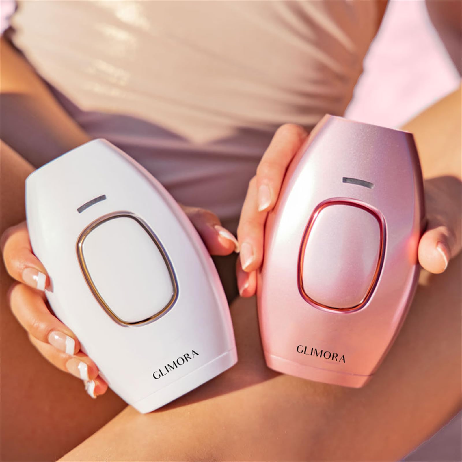 GLIMORA - IPL Haarentfernung Laser Epilierer für Männer und Frauen Schmerzfreie Haarentfernung im Gesicht, an Armen, Beinen und in der Bikinizone