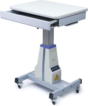 Optometrist Motorized Table - Ophthalmic Electric Table with Drawer- Used to Place The Tray of The Trial Lens Set, Working Size 18.11" Wide, 23.62" Long