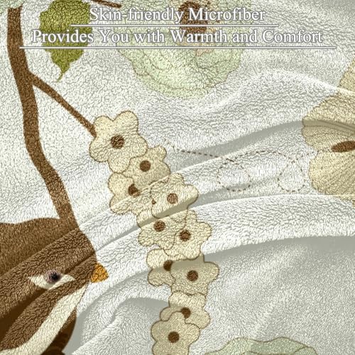 Couverture microfibre douce oiseaux : finis les frissons sur le canapé