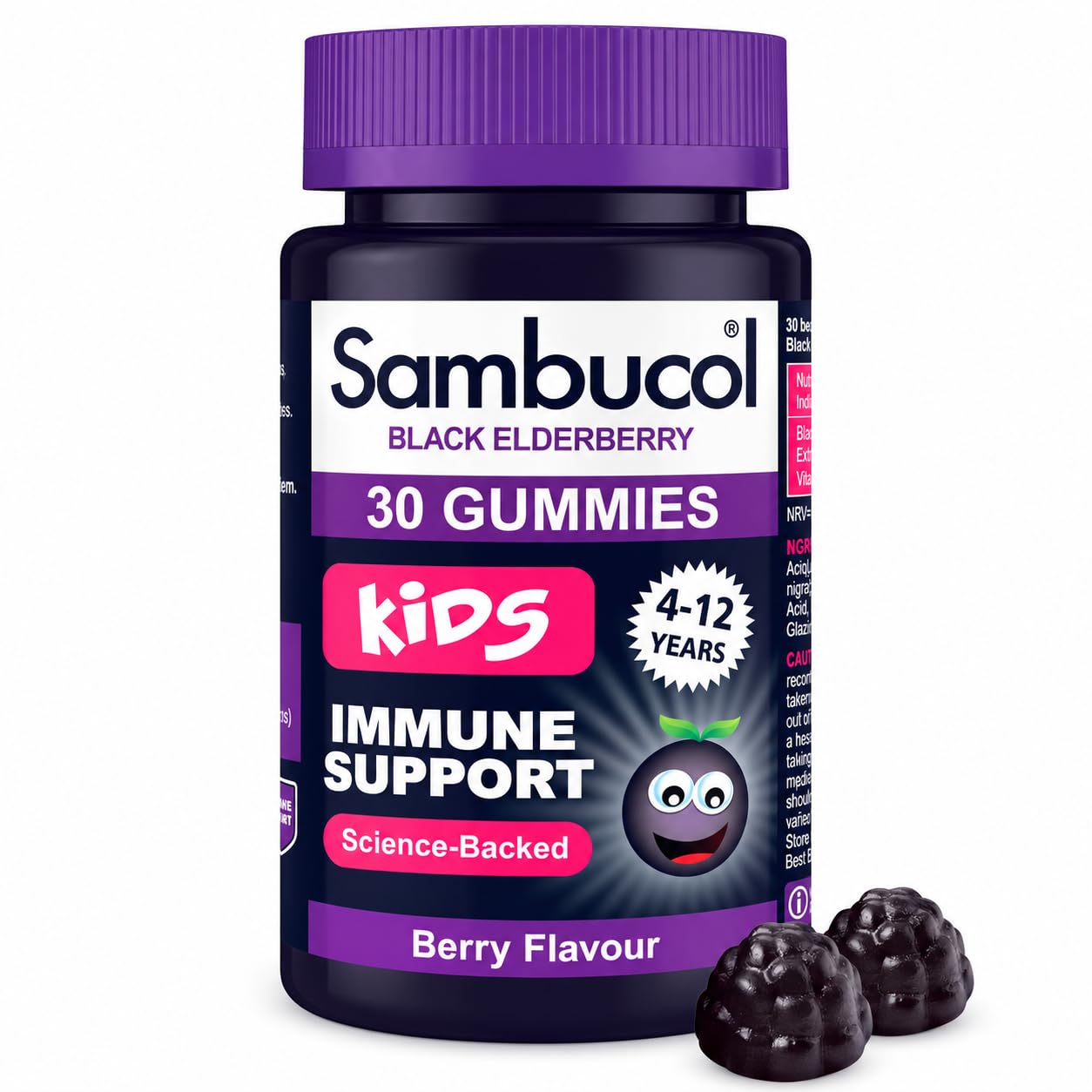 SAMBUCOL KIDS GUMMIES 30'S, 30 Count (Pack of 1)