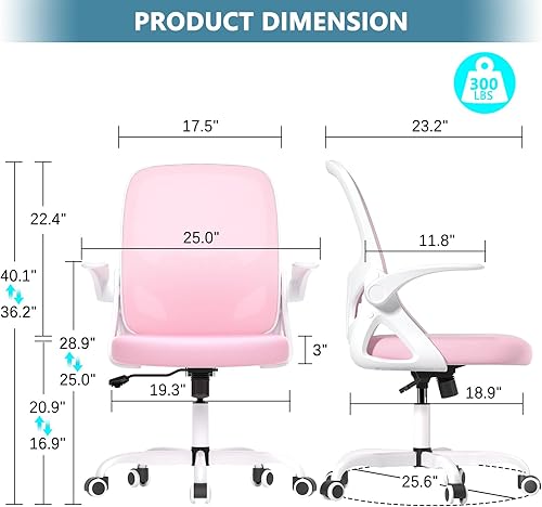 Miniatura 24 de Silla de dibujo alta con anillo reposapiés para el hogar y el trabajo, silla ergonómica de oficina para el hogar con brazos abatibles y soporte