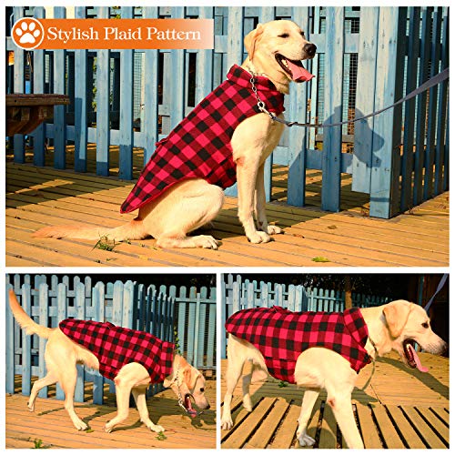 image for AOFITEE Reversible Dog Cold Weather Coat, Waterproof British Style Pla