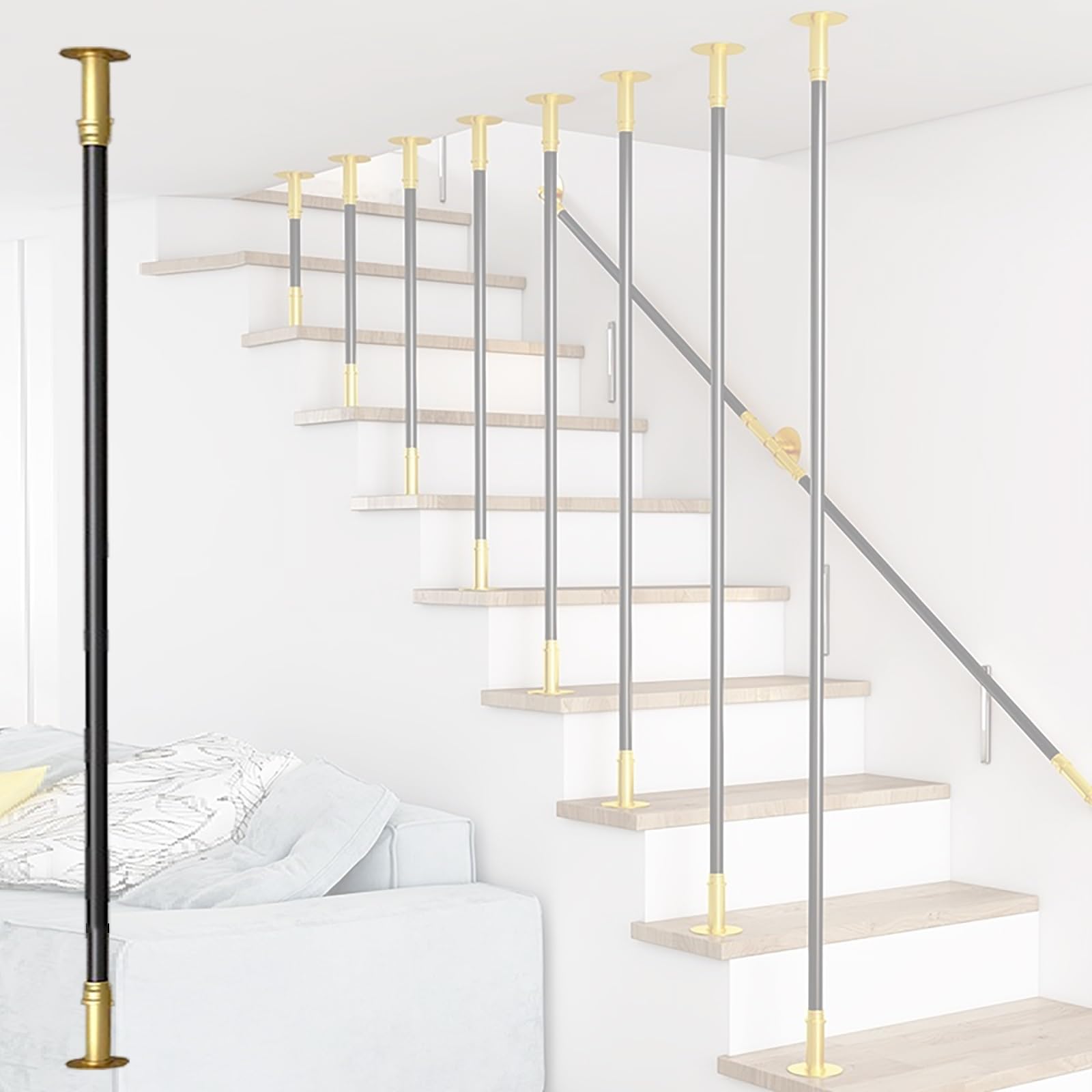 Barreaux d'escalier en fer forgé pour sécuriser un escalier de salon