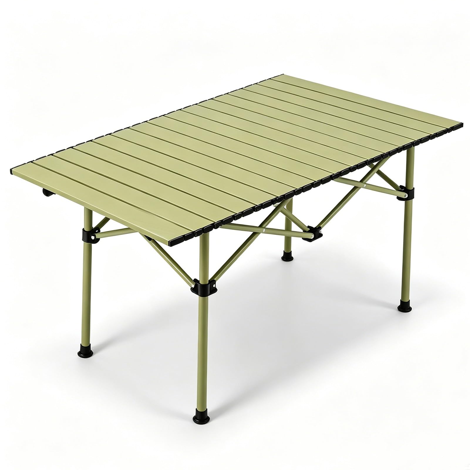 Stół z rolką ze stali węglowej, przenośne składane biurko boczne do pikniku kempingowego. 120x55cm Outdoor Gear Stand z torbą do przechowywania.Lekka, Solidna rama do użytku na patio Beach BBQ.Łatwa k