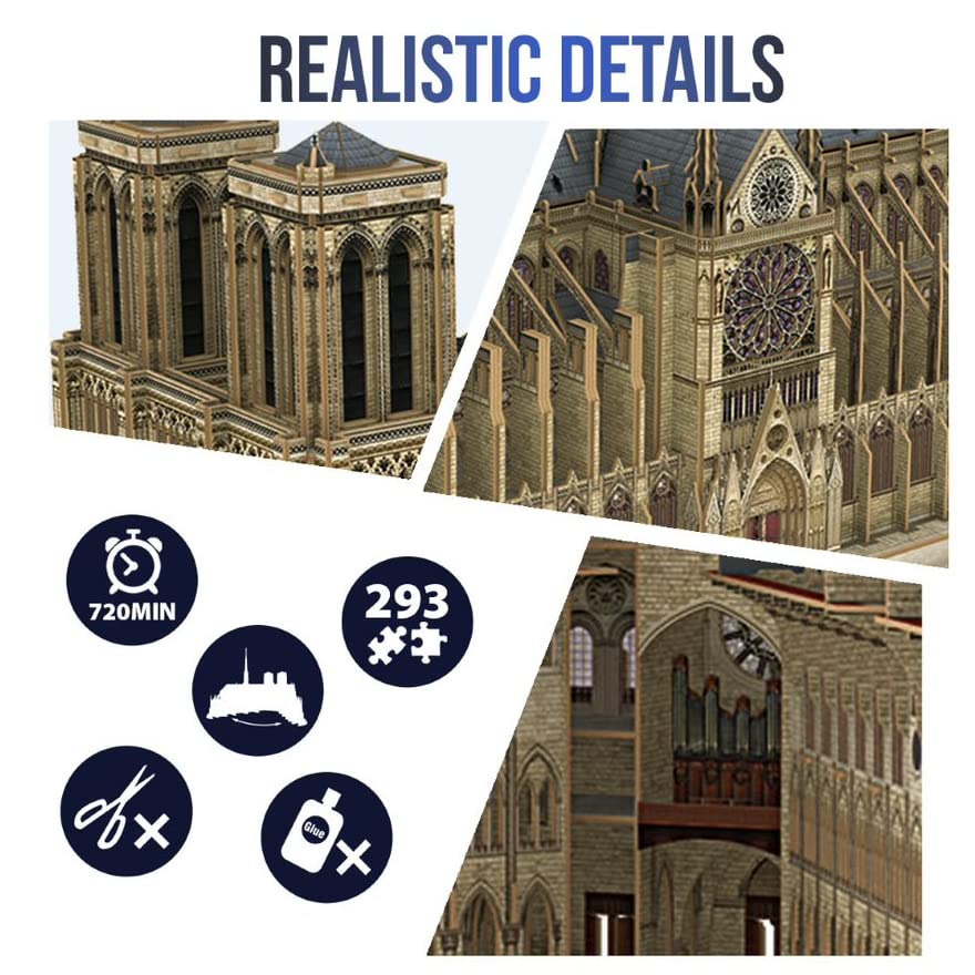 CubicFun National Geographic Rompecabezas 3D Notre Dame de Paris Gótica CubicFun National Geographic Rompecabezas 3D Notre Dame de Paris Gótica