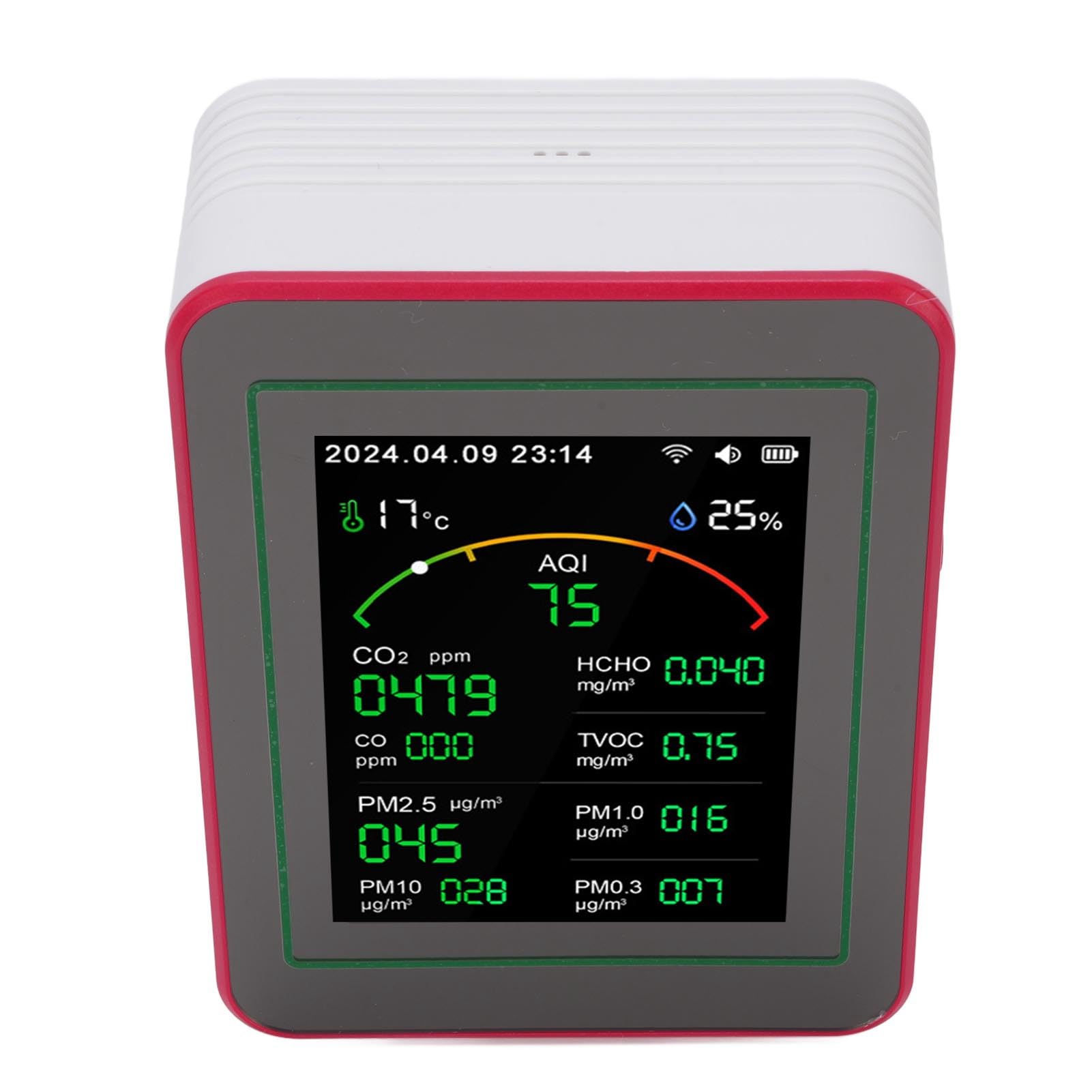 Tester della qualità Dell'aria Design 15 in 1 Accurato e Ad Alta sensibilità per il Monitoraggio Dell'aria Interna con Display HD da 2,8 Pollici e funzionalità WIFI (#2)