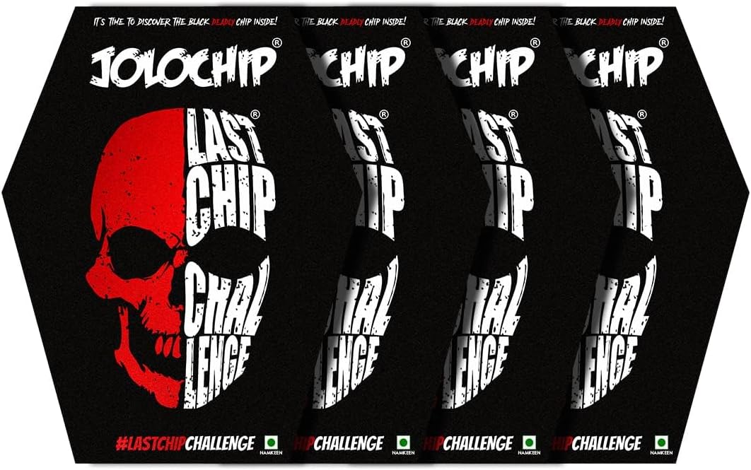 LastChip-Challenge (Pack of 4) | Extreme Spicy Tortilla Chip | Hottest Chip in the World | Ultimate Hot Snack | 5gram * 4