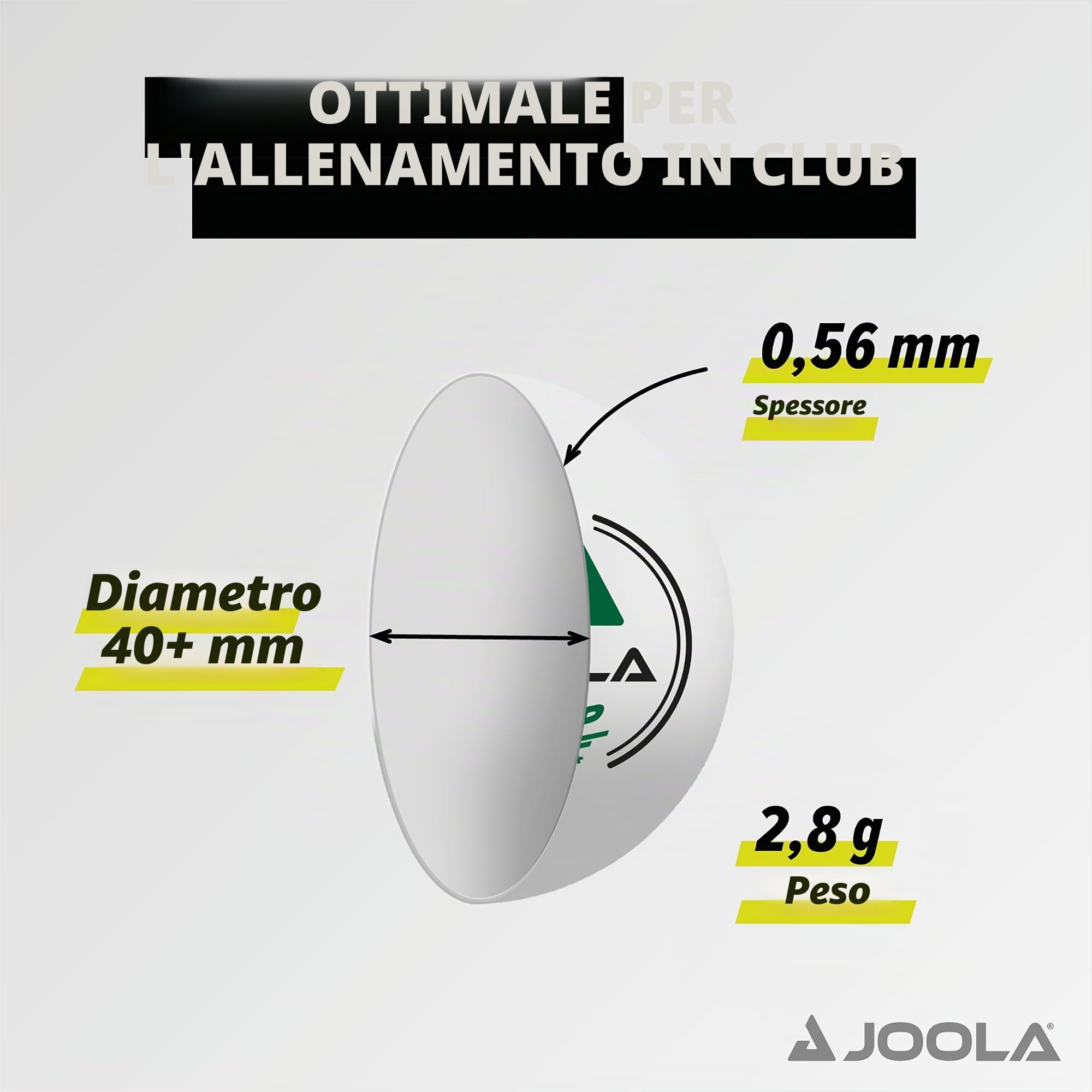 JOOLA Flip 72 Pacco Palline da Tennis da Tavolo, Unisex – Adulto, White,
