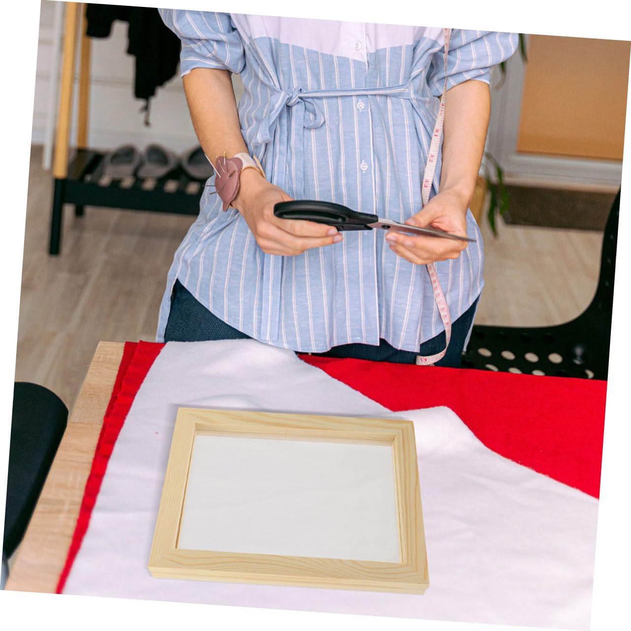 WEKAMOS 2Pcs Pine Paper Making Screen Kit for DIY Crafts Durable Frames for Adults for Handmade Paper Art Paper Pulp Paintings and Creative Projects