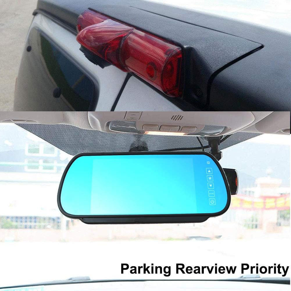Compatible with Brake Light Backup Camera GMC Savana 2005-2018/Explorer Vans/Chevy Express (with Monitor)