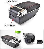Vista 4 de Caja de almacenamiento de reposabrazos de cuero para consola central de coche Compatible con Suzuki Swift 2005~2008 2009 2010 2011 2012 2013 2014