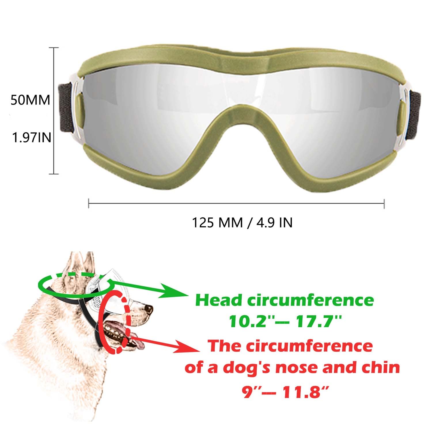 Medium Dog Sunglasses with Adjustable Strap UV Protection, Winproof Puppy Sunglasses - Image 3