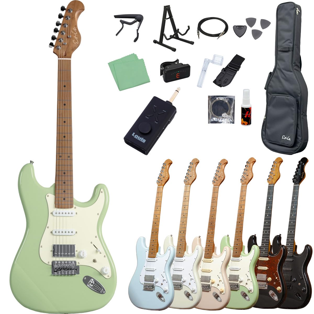 Amazon | Eris. Nestia エレキギター初心者セット SSH コイルタップ