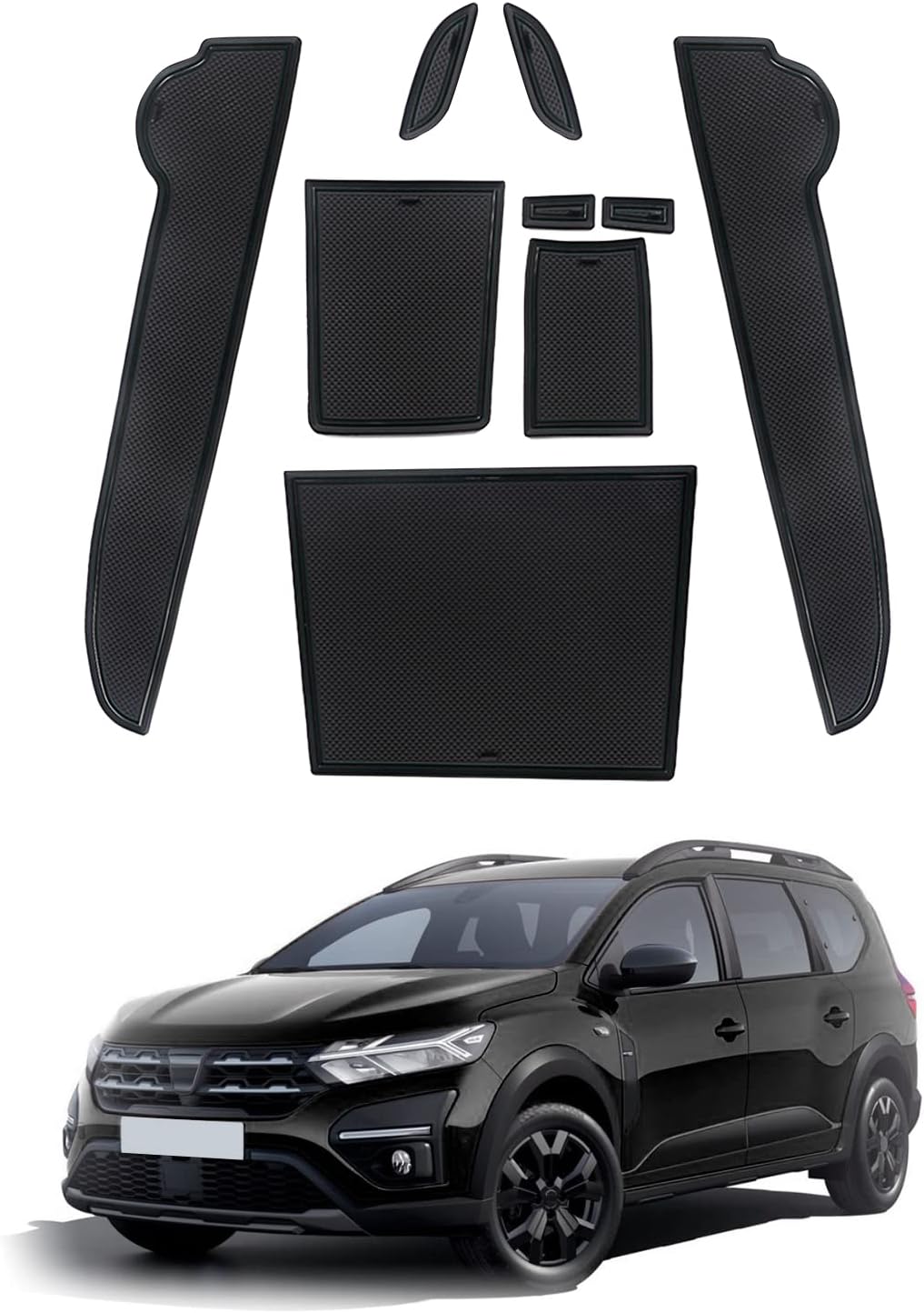 LFOTPP Gummimatten Set Für Ford Ranger T9 - Anti-Rutsch Matten Für Mittelkonsole & Getränkehalter