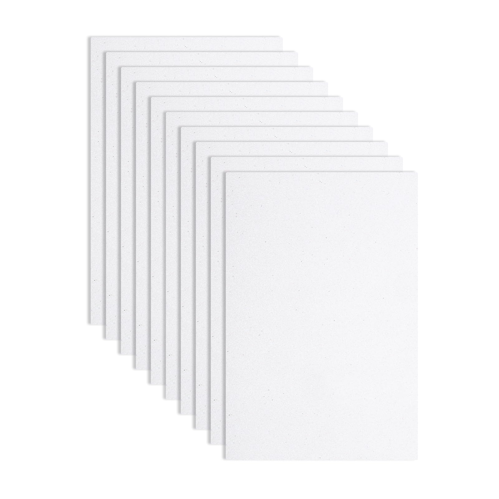 Hojas de espuma EVA blanca con purpurina blanca autoadhesiva uxcell de 8x12 pulgadas 10 ud