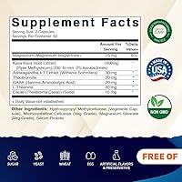 Vista 2 de Vitamatic Kava Kava 1000mg con magnesio, Ashwagandha, GABA, teobromina, L-teanina y cacao – 120 cápsulas vegetales – Kavalactonas para el estado