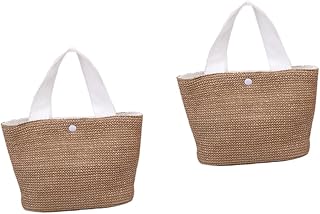 Bolsas De Mão 2 Peças Bolsa Sacola Da Moda Bolsa Feminina Bolsa De Palha Sacola De Praia Bolsa De Mão Bolsa Bolsa De Ombro De Praia Bolsa De Palha Tecido Sacola De Palha Para