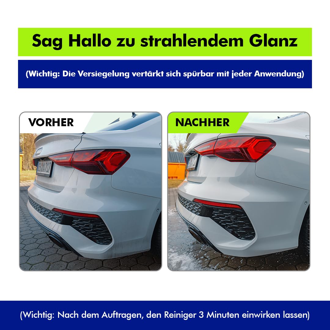 CleanTruck® HighPower Shampoo Auto – Profi Autoshampoo mit Heidelbeerduft | Kraftvolle Reinigung für Lack, Felgen & Kunststoff | Entfernt Bremsstaub, Öl & Insekten | 5L Konzentrat = 100L