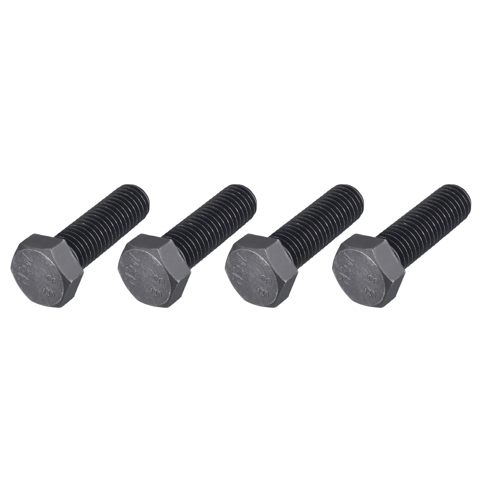 METALLIXITY Hex Bolts (M14-2x45mm) 4Pcs, 8.8 Grade Carbon Steel Fully Threaded Black Oxide