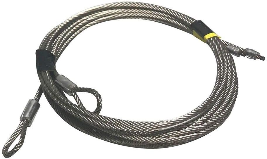 Garage Door Torsion Spring Cables Stainless Steel 8 FT Doors (7x19) (Pair)
