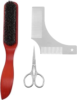 Mikinona 1set Beard Care Set Portable Storage Bag Beard Brush and Grooming Accessories for Men Tools for Trimming and Maintenance
