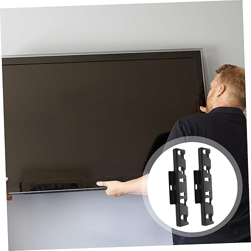 Miniatura 8 de 5 juegos de soporte de pared resistente para monitores de pantalla plana construcción con soporte estable, montaje de pared de pantalla de