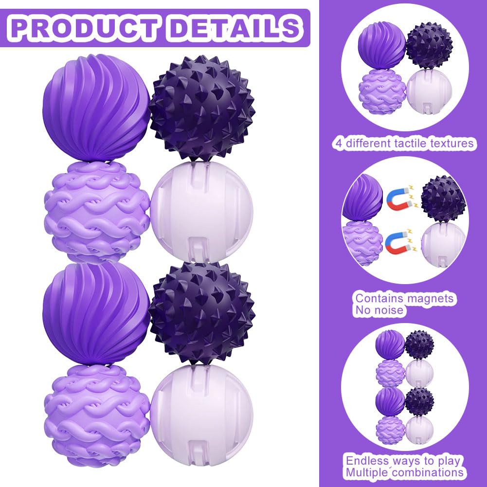 8Pcs Magnetic Sensory Stress Relief Balls - Image 3