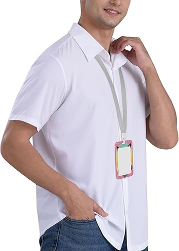 Miniatura 7 de Portatarjetas de matrícula con estampado de flores (material ABS), carcasa protectora duradera y elegante para el trabajo y los negocios