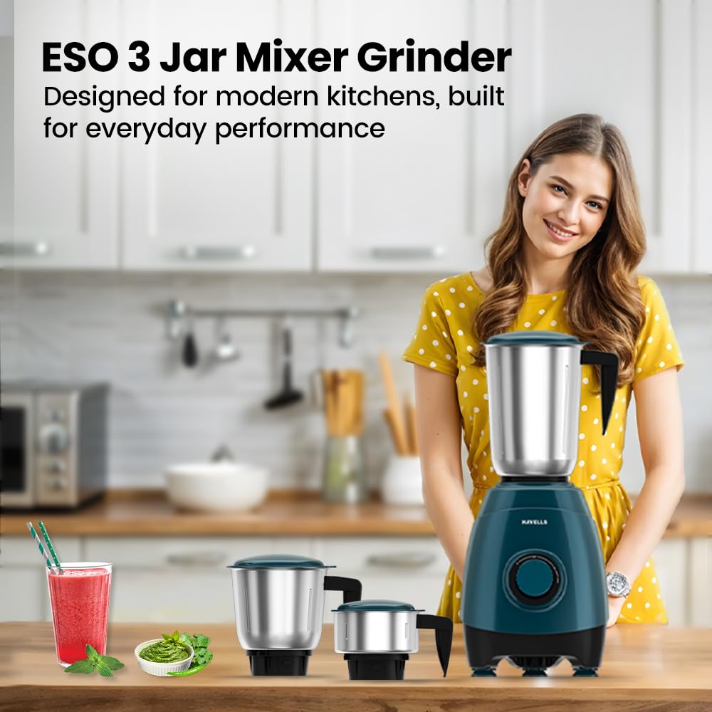 Havells ESO Mixer Grinder - 3 Jars, 750W -6 Havells ESO Mixer Grinder - 3 Jars, 750W -6