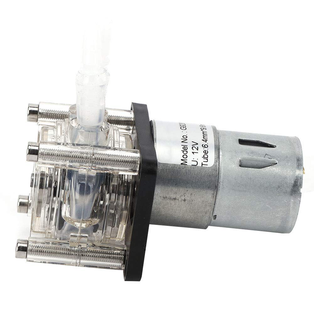 Peristaltikpumpe 12V 500 ml/min, G928 Aquarium Peristaltische Dosierpumpen Mikro Schlauchpumpe mit Kartenschlitz, für Aquarienlabor Biochemische Laboranalyse (12V)