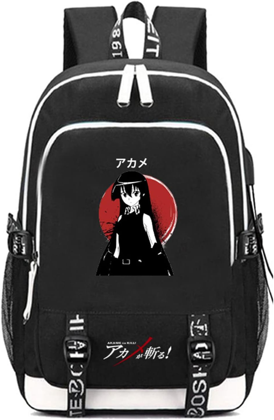 ISaikoy Anime Akame ga KILL Backpack Night Raid Laptop School Bag Bookbag with USB Charging Port 8