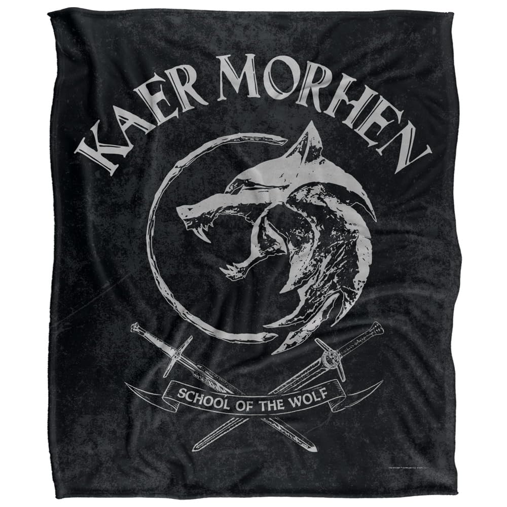 The Witcher Kaer Morhen Silky Touch Super Soft Throw Blanket 152 X 127 Cm, White