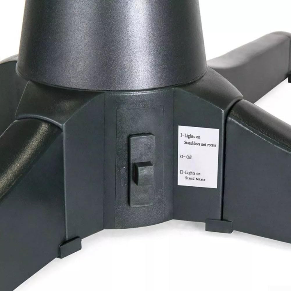 Soporte giratorio eléctrico ajustable para árbol de Navidad, base giratoria eléctrica de rotación de 360 grados, para árboles de vacaciones de 66 cm, rotación de árbol de Navidad (europeo)