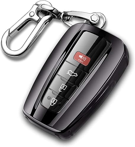 QBUC Funda para Llavero de Toyota con Llavero Funda de Llavero de TPU Suave Protección Total Estuche de Llaves Compatible con Toyota Camry RAV4