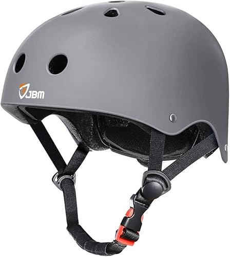 JBM Skateboard Bike Helmet - Lightweight, Adjustable & Design of Ventilation Multi-Sport Helmet for Bicycle Skate Scooter 3 Sizes for Adult Youth &