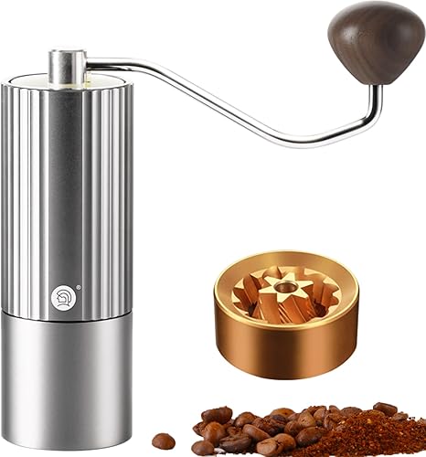 Miniatura 1 de Z3 Z3pro - Molinillo de grano de café, molinillo de mano con rebaba cónica de acero inoxidable CNC de 6 núcleos, posicionamiento de doble rodamiento