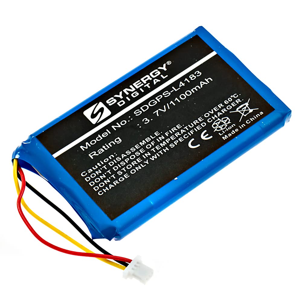 Synergy Digital GPS Battery, Compatible with Garmin 361-00056-00, 361-00056-50 GPS Battery (Li-Ion, 3.7V, 1100 mAh)