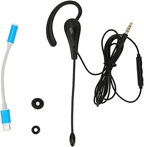 Amazon.com: Mtlavishness Single Ear Headset with Microphone Wired Noise ...