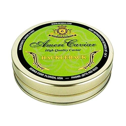 Bemka.com American Sturgeon Hackleback Wild Caviar, lata de 7 onzas