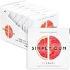 Simply Gum Additive Free Chewing Gum Cleansing with Grapefruit & Prickly Cactus 6 Pack 90 Total Vegan Derived + Aspartame Free + Non-GMO Cleansing