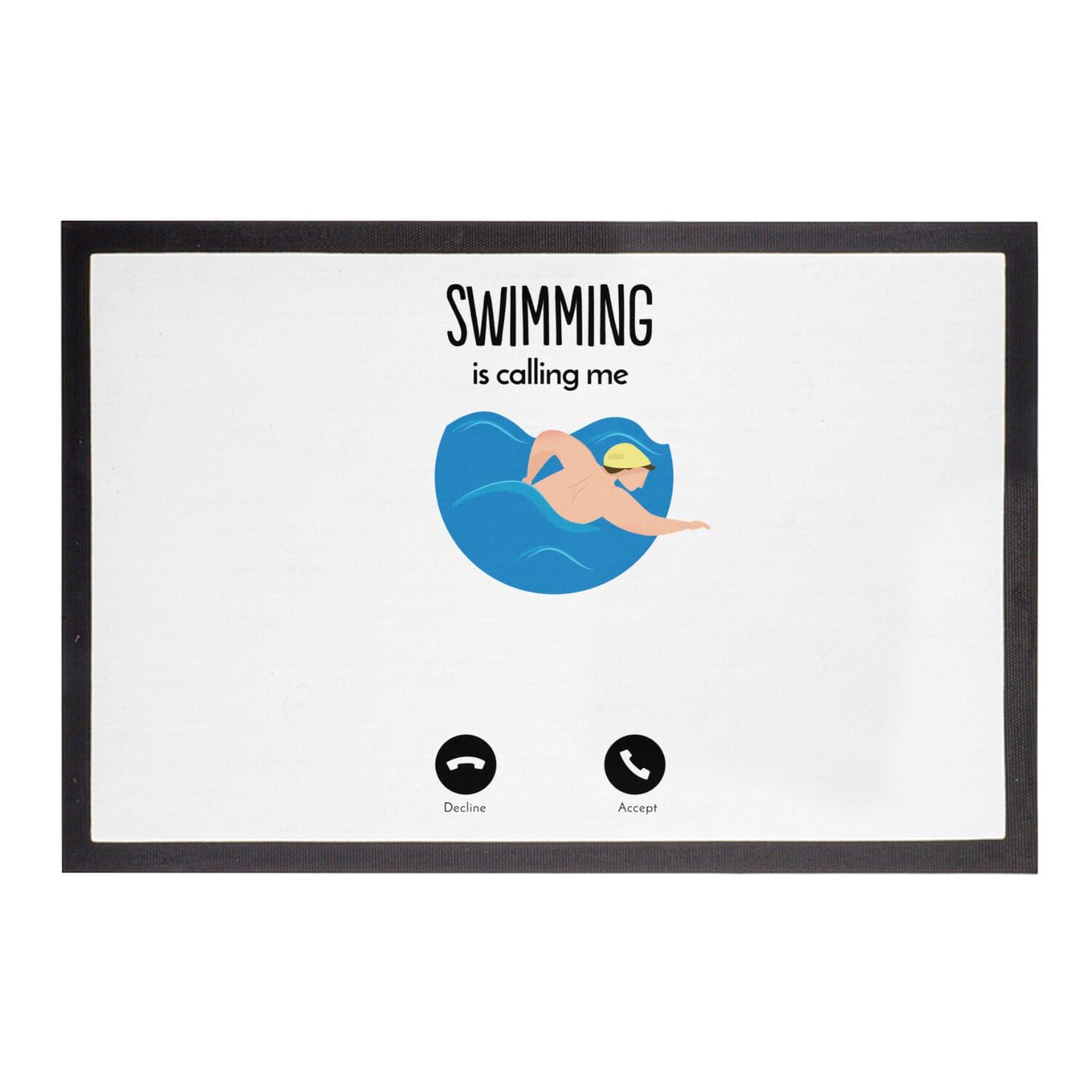Paillasson Blanc antidérapant entrée propre tapis natation olympique 60x40cm